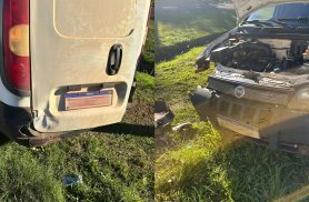 Fiat Strada e Fiat Fiorino se envolvem em acidente na BR-277, em Cascavel