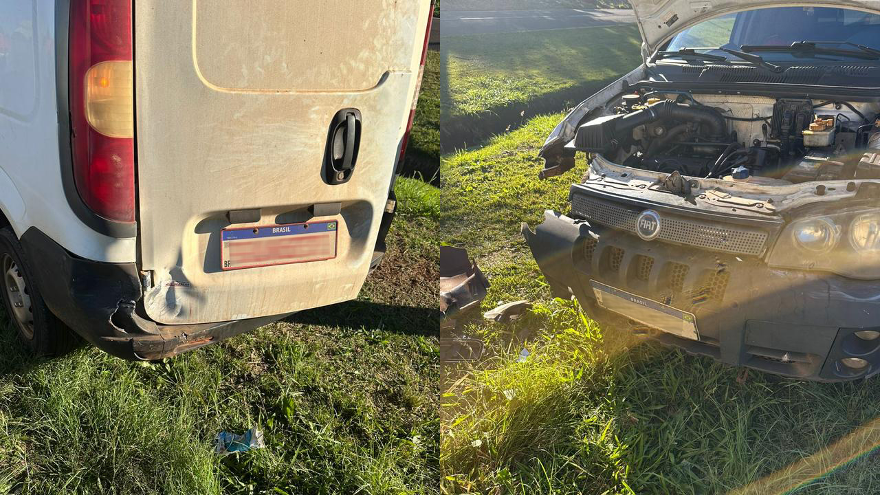 Fiat Strada e Fiat Fiorino se envolvem em acidente na BR-277, em Cascavel