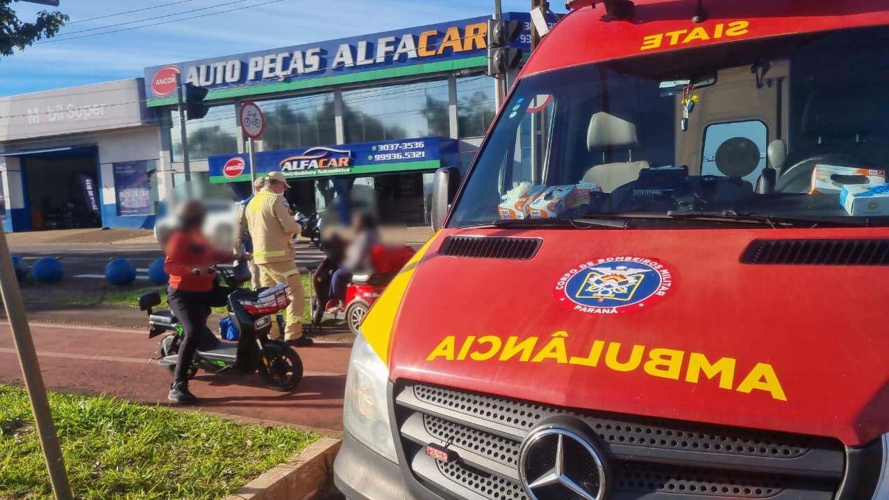 Idosa cai de triciclo na ciclovia da Avenida Barão do Rio Branco