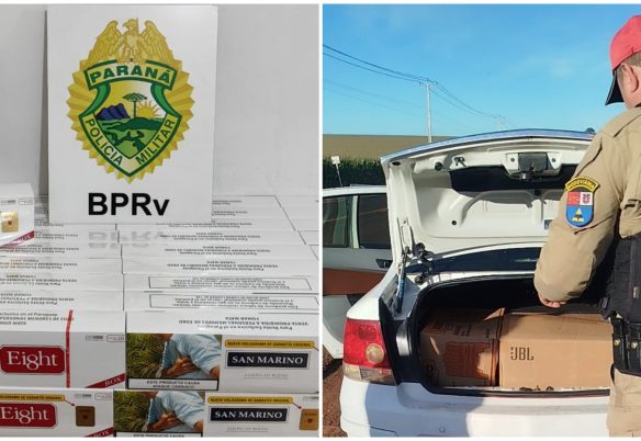 PR-364: Polícia Rodoviária apreende 150 pacotes de cigarros contrabandeados em Terra Roxa