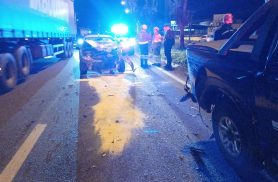 Casal de 73 e 76 anos fica ferido em acidente na Avenida Souza Naves
