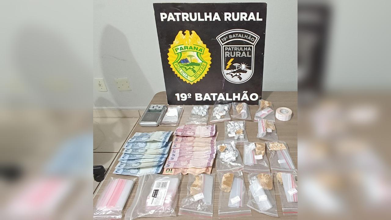 Imagem relativa a Casal é preso com crack, cocaína e balança de precisão em Marechal Cândido Rondon