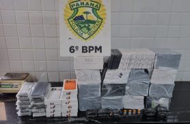 PM apreende celulares e medicamentos contrabandeados na rodoviária de Cascavel