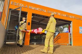 Menina bate a cabeça durante brincadeira em escola no Periolo