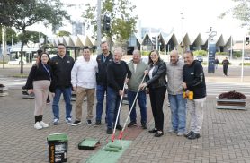 Prefeitura começa a revitalização de espaços públicos com pintura em pontos estratégicos