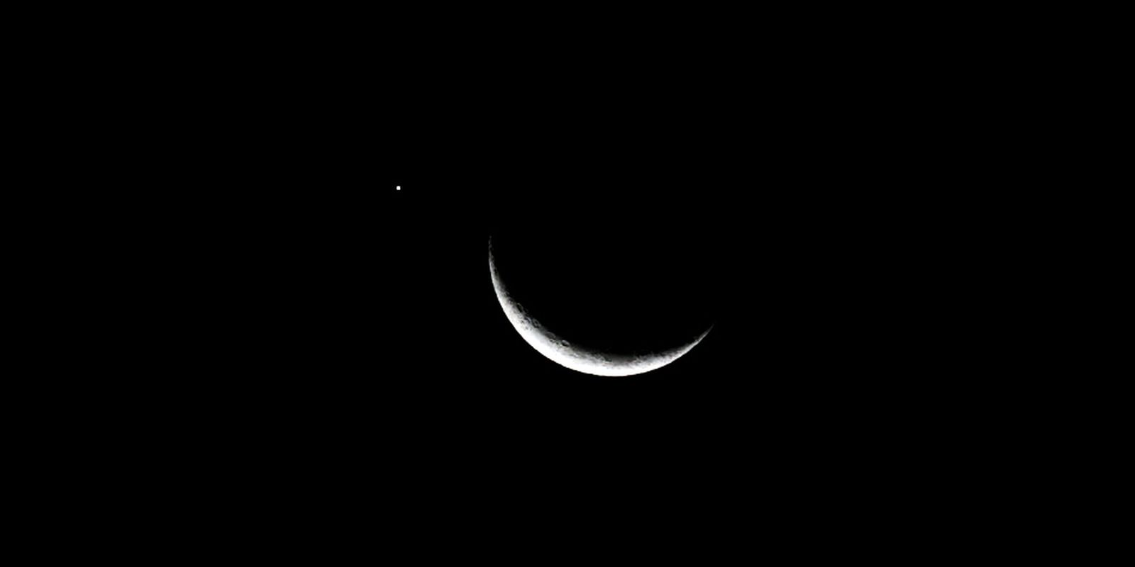Imagem referente a Fenômeno de planetas alinhados com a Lua pode ser observado a olho nu