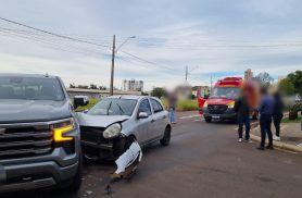 Mulher sofre ferimentos no rosto em acidente de trânsito no Coqueiral
