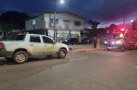 Motociclista fica ferido após colisão com caminhonete no Bairro Universitário