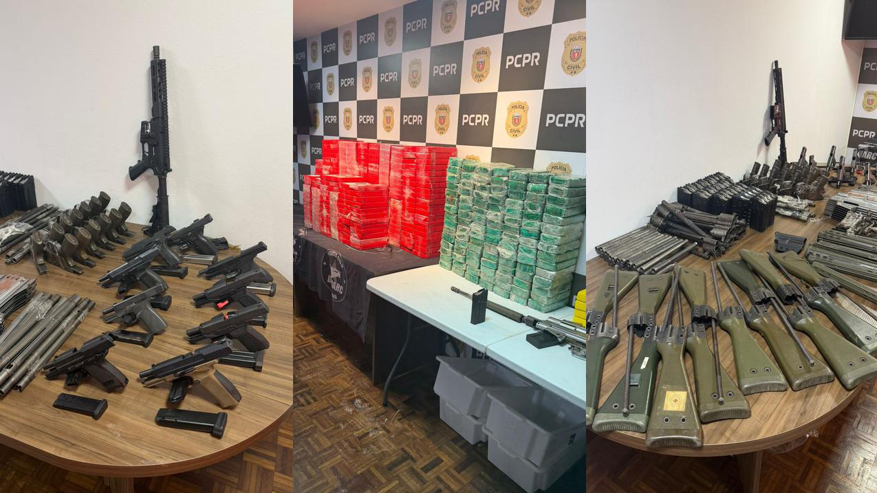 PCPR intercepta carga de drogas e arsenal de armas avaliadas em R$ 22 milhões em Campo Largo