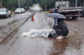 Acidente deixa vítima no bairro Canadá, em Cascavel
