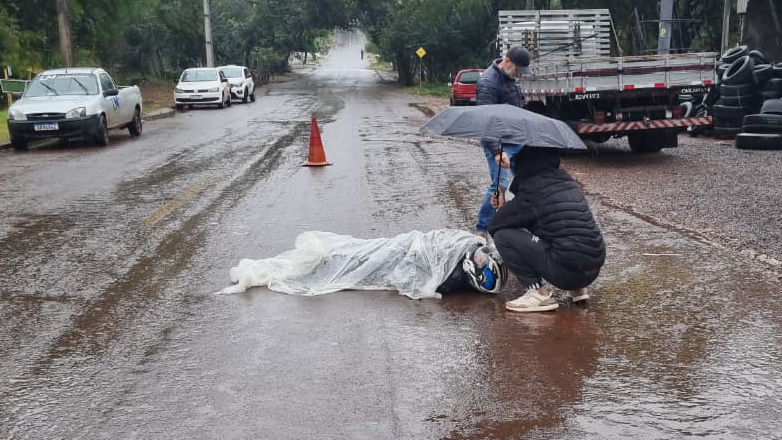 Acidente deixa vítima no bairro Canadá, em Cascavel
