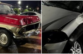 Acidente entre caminhonete e picape deixa homem ferido em Santa Helena