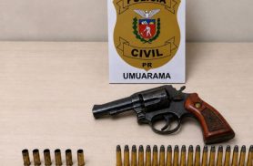 Adolescente é apreendido com revólver e munições em Umuarama