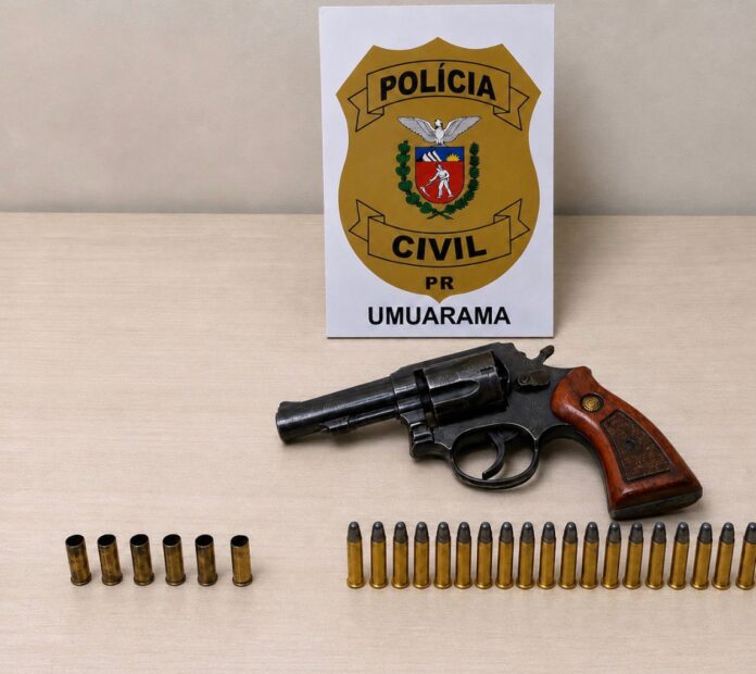 Imagem relativa a Adolescente é apreendido com revólver e munições em Umuarama