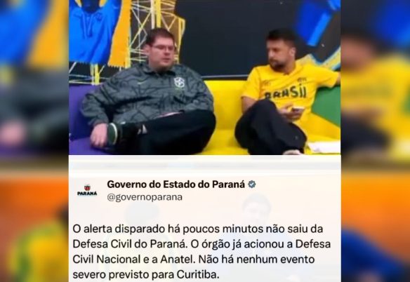 Alerta misterioso em celulares interrompe transmissão ao vivo e leva Governo do Paraná a se pronunciar