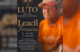 Familiares comunicam o falecimento de Leacil Ferreira