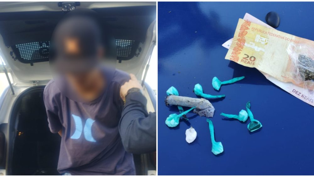 Homem é preso com drogas e mandado judicial no Bairro Floresta Imagem referente a Homem é preso com drogas e mandado judicial no Bairro Floresta