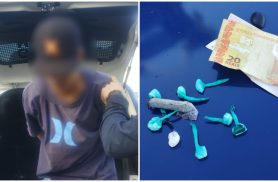 Homem é preso com drogas e mandado judicial no Bairro Floresta