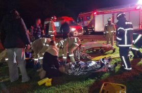 Grave acidente na BR-277 em Santa Tereza do Oeste deixa seis feridos e derruba poste