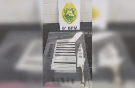 Idoso de 72 anos é preso e PM apreende faca e facão após confusão em bar no bairro Canadá