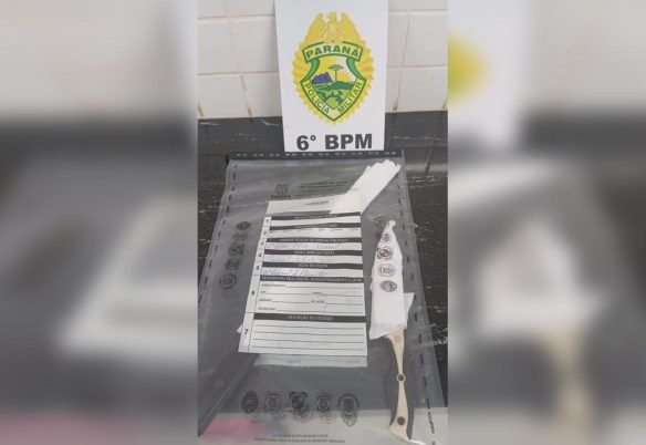 Idoso de 72 anos é preso e PM apreende faca e facão após confusão em bar no bairro Canadá