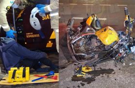 Motociclista sofre fraturas após colisão entre Meriva e Honda Twister na Av. Tito Muffato