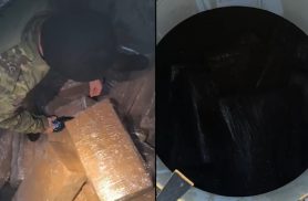 Polícia divulga imagens da apreensão de 1,6 tonelada de drogas em caminhão-tanque