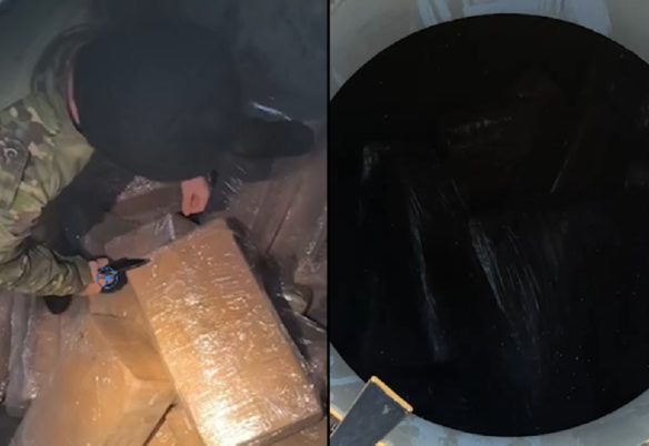 Polícia divulga imagens da apreensão de 1,6 tonelada de drogas em caminhão-tanque Polícia divulga imagens da apreensão de 1,6 tonelada de drogas em caminhão-tanque