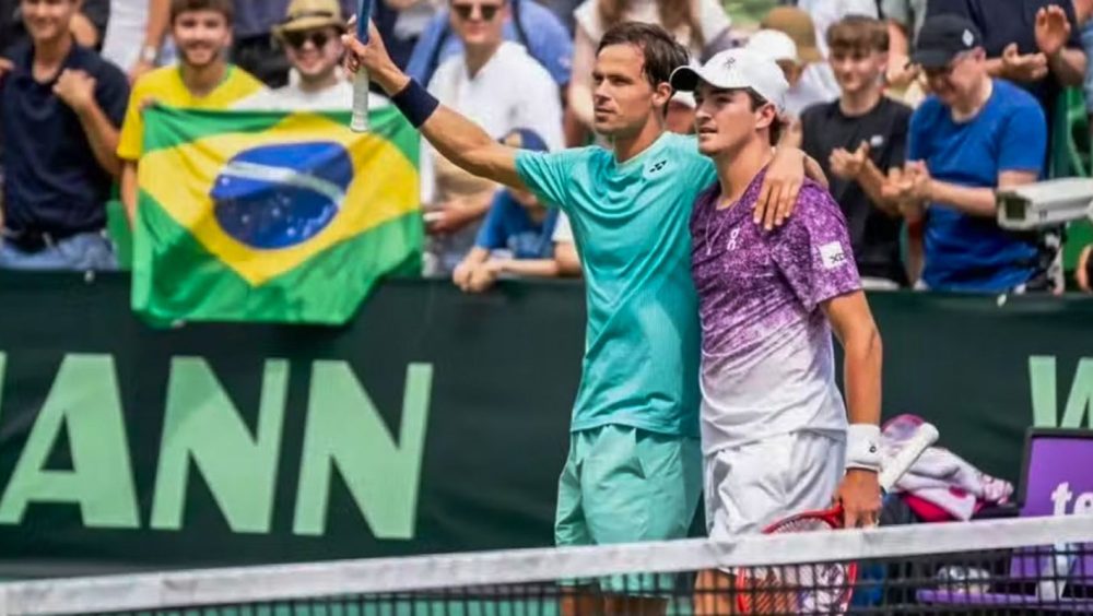 Imagem referente a João Fonseca fica com o vice na chave de duplas do ATP 500 de Halle