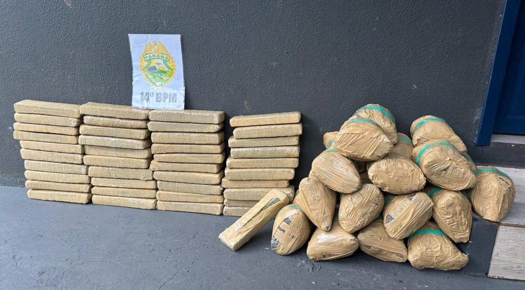 Imagem relativa a Polícia Militar apreende mais de 55 quilos de maconha durante patrulhamento em Foz do Iguaçu