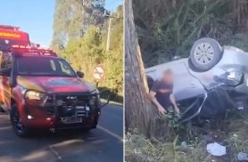 Homem de 37 anos morre após capotamento na BR-153
