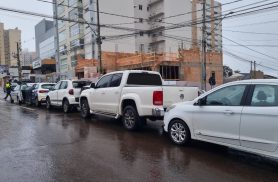 Seis carros se envolvem em acidente no Centro de Cascavel