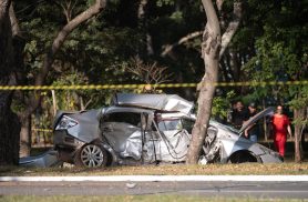Motorista morre em grave acidente entre dois carros e uma moto