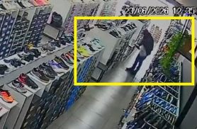 Homem furta tênis All Star em loja na Avenida Brasil