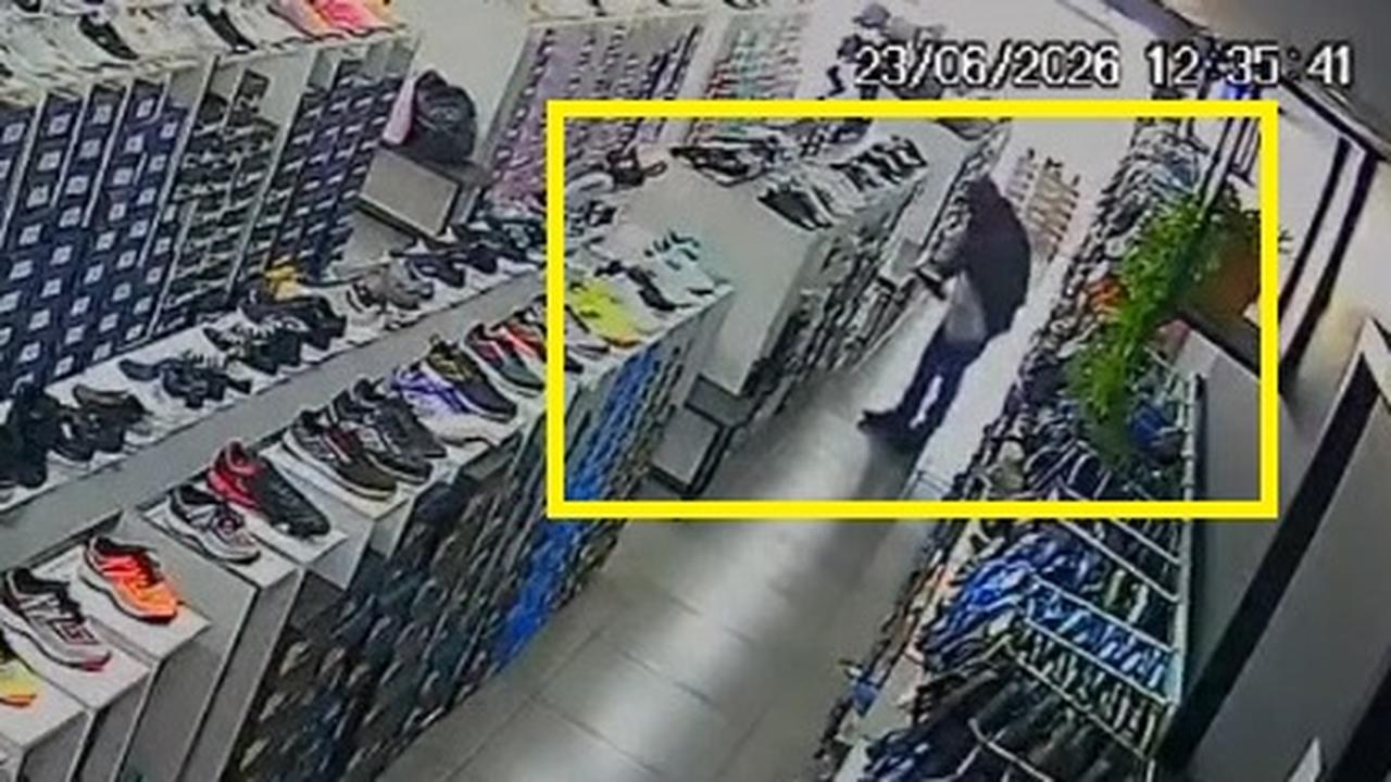 Homem furta tênis All Star em loja na Avenida Brasil