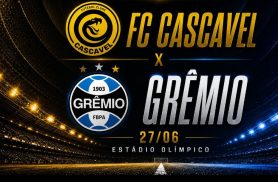 Estádio Olímpico Regional será palco do jogo entre FC Cascavel X Grêmio neste sábado (27)
