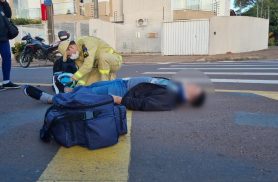 Acidente de trânsito deixa motociclista ferido no Parque Verde