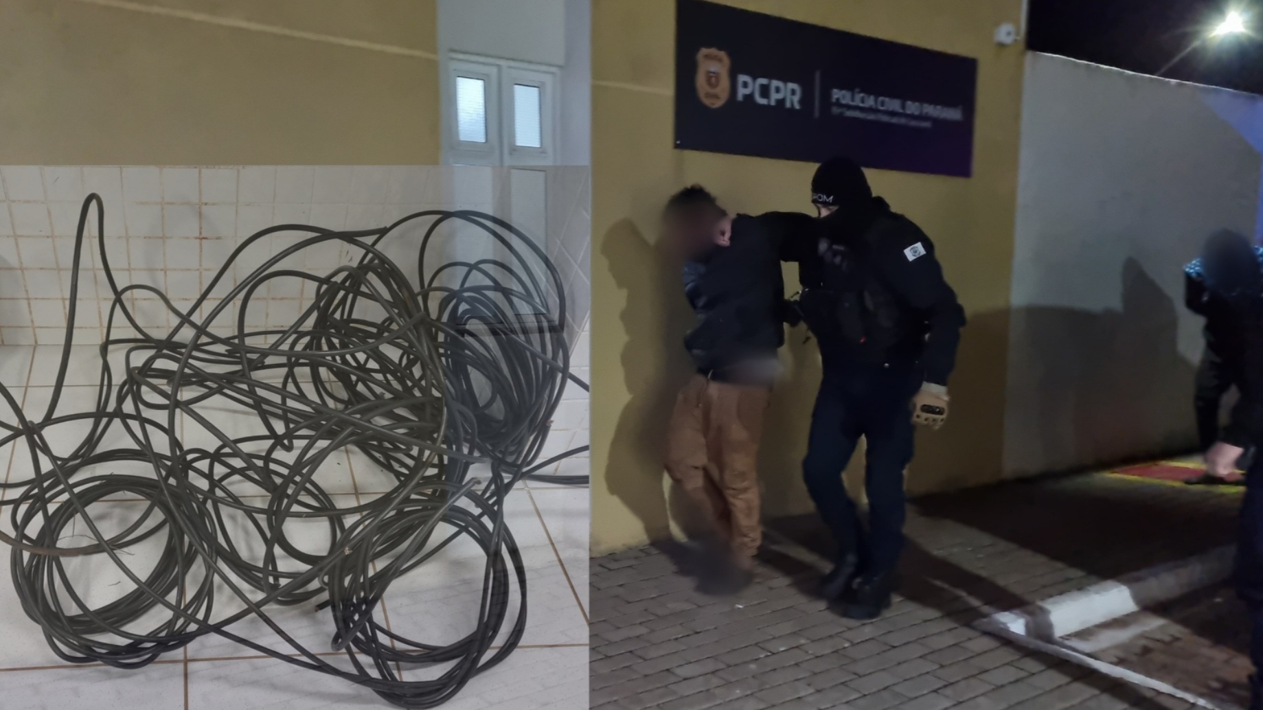 GM atende ocorrência de furto de fios no Coqueiral e leva dois homens à Central de Flagrantes