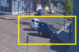 Câmera flagra acidente entre T-Cross e Argo no Bairro Neva