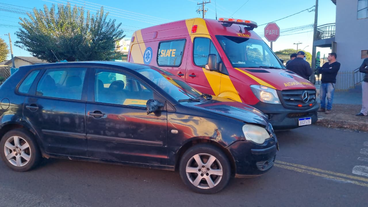 Atropelamento deixa vítima idosa e capô amassado no bairro Brasília