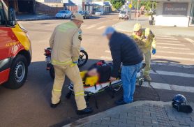 Jovem sofre queda de moto e fica ferida no Parque São Paulo