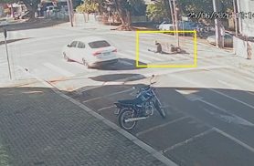 Veja como ocorreu acidente que terminou com motociclista com fratura no pé