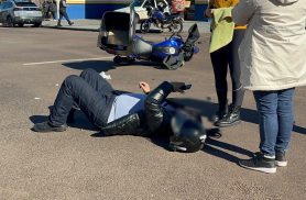 Motociclista fica ferido em acidente de trânsito no São Cristóvão