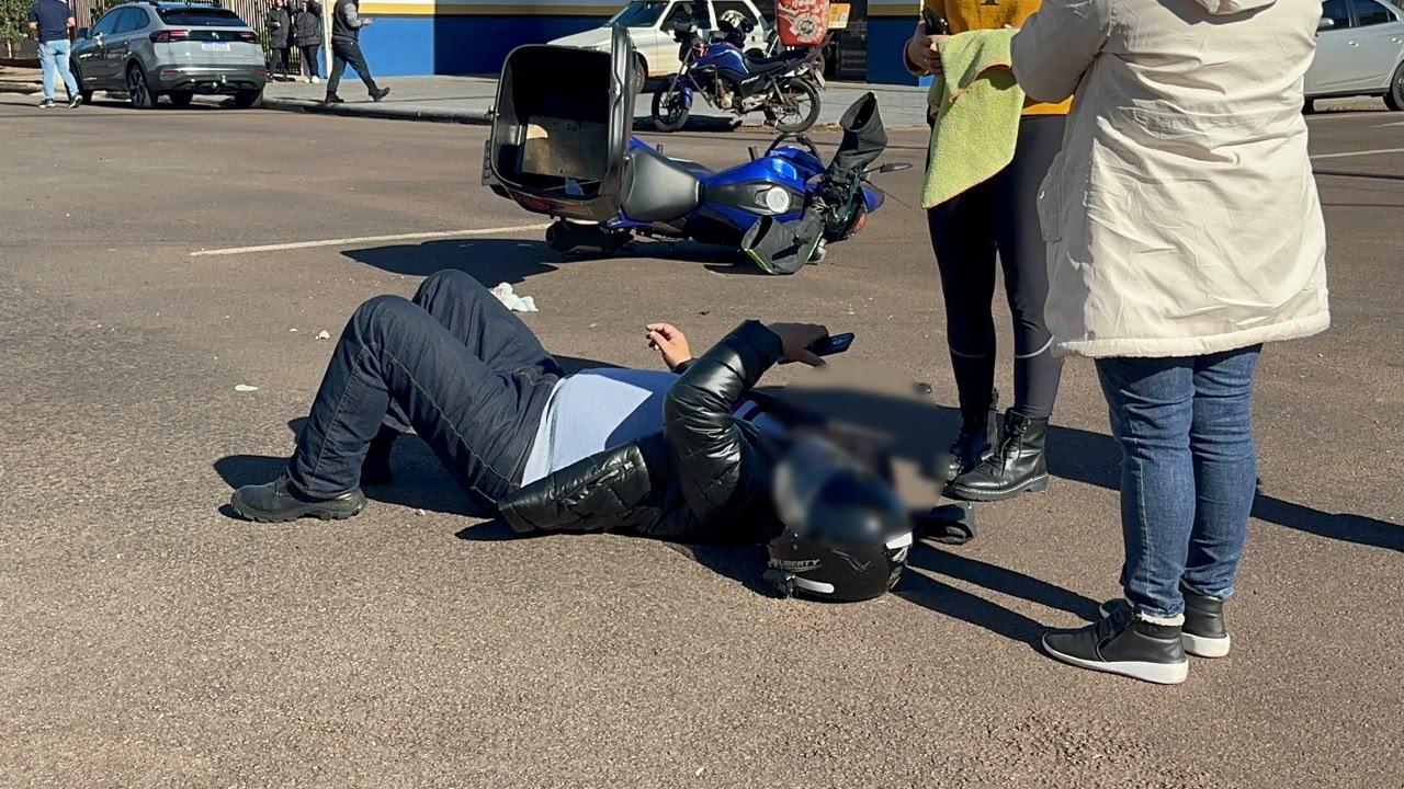 Motociclista fica ferido em acidente de trânsito no São Cristóvão