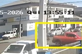 Câmera registra acidente que deixou motociclista ferido no São Cristóvão