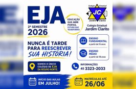 Colégio Estadual Jardim Clarito abre matrículas para EJA do 2º semestre de 2026 em Cascavel