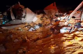 Acidente grave entre caminhões deixa dois mortos e interdita BR-163