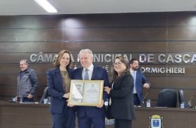 Reno Paulo Kunz, fundador do CEONC, recebe título de Cidadão Honorário de Cascavel