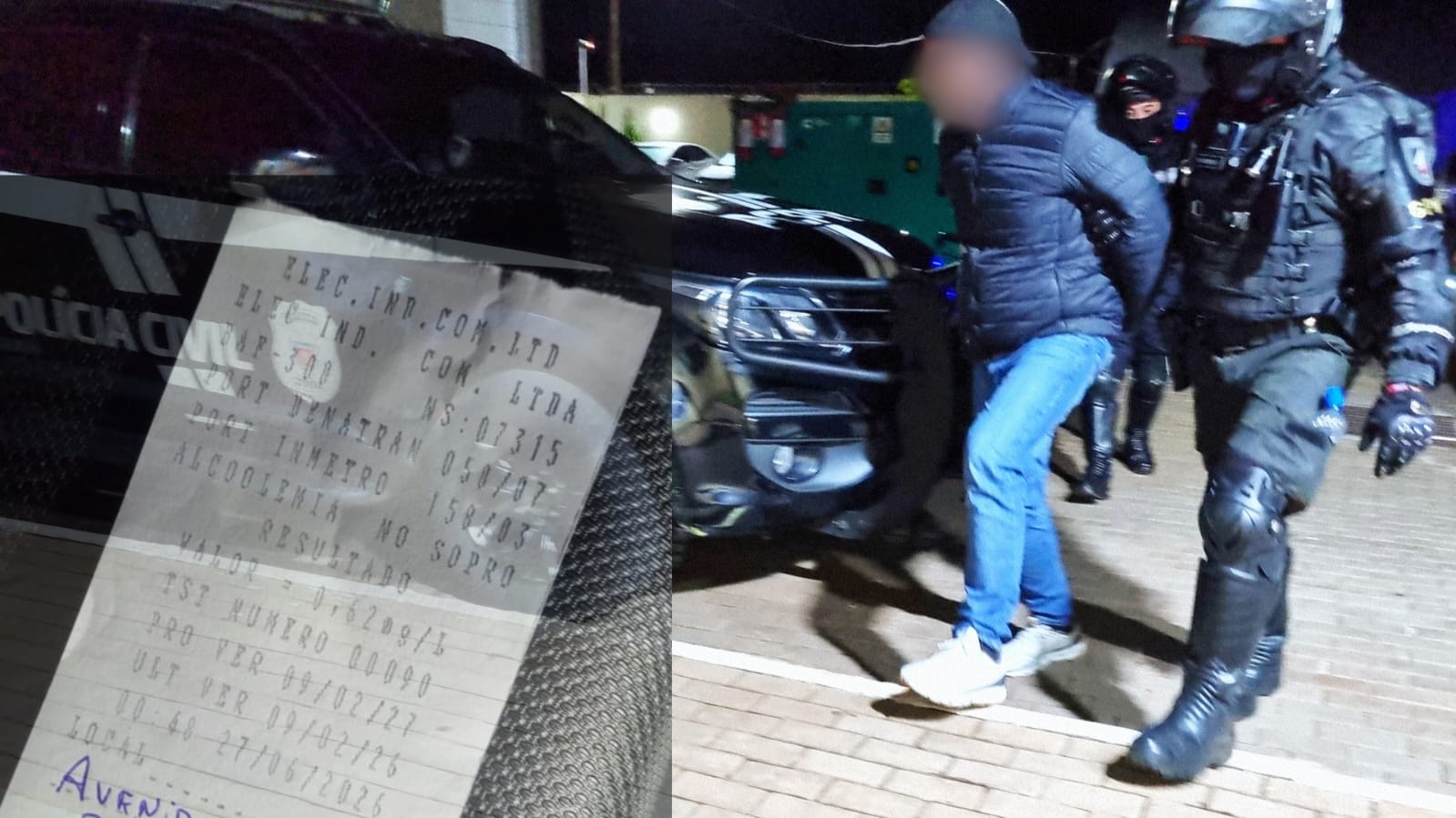 Motorista é preso por embriaguez ao volante durante Operação Lei Seca em Cascavel