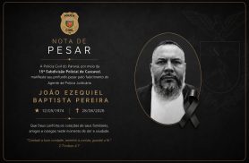 Polícia Civil emite nota de pesar pela morte do agente João Ezequiel Baptista Pereira em Cascavel